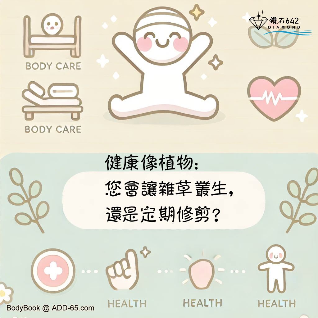 健康像植物：您會讓雜草叢生，還是定期修剪？