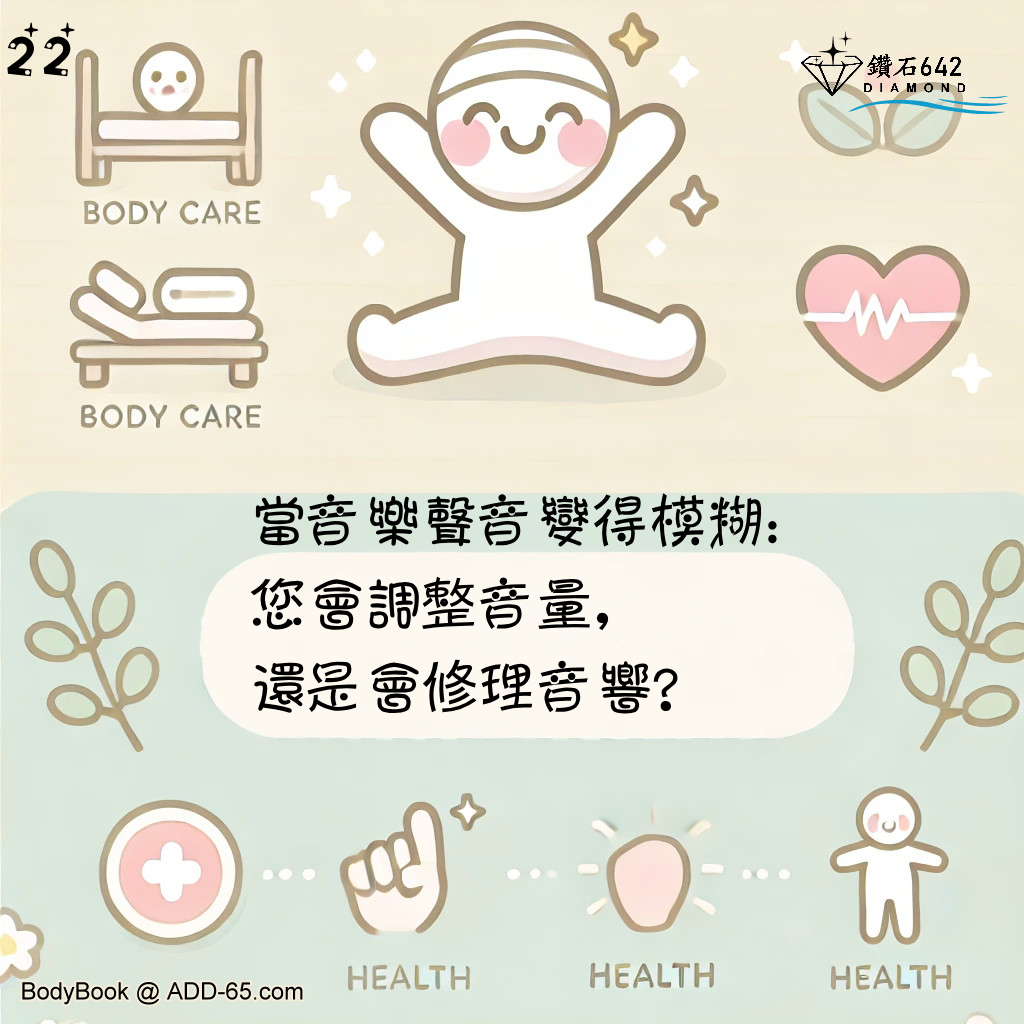 當音樂聲音變得模糊：您會調整音量，還是會修理音響？