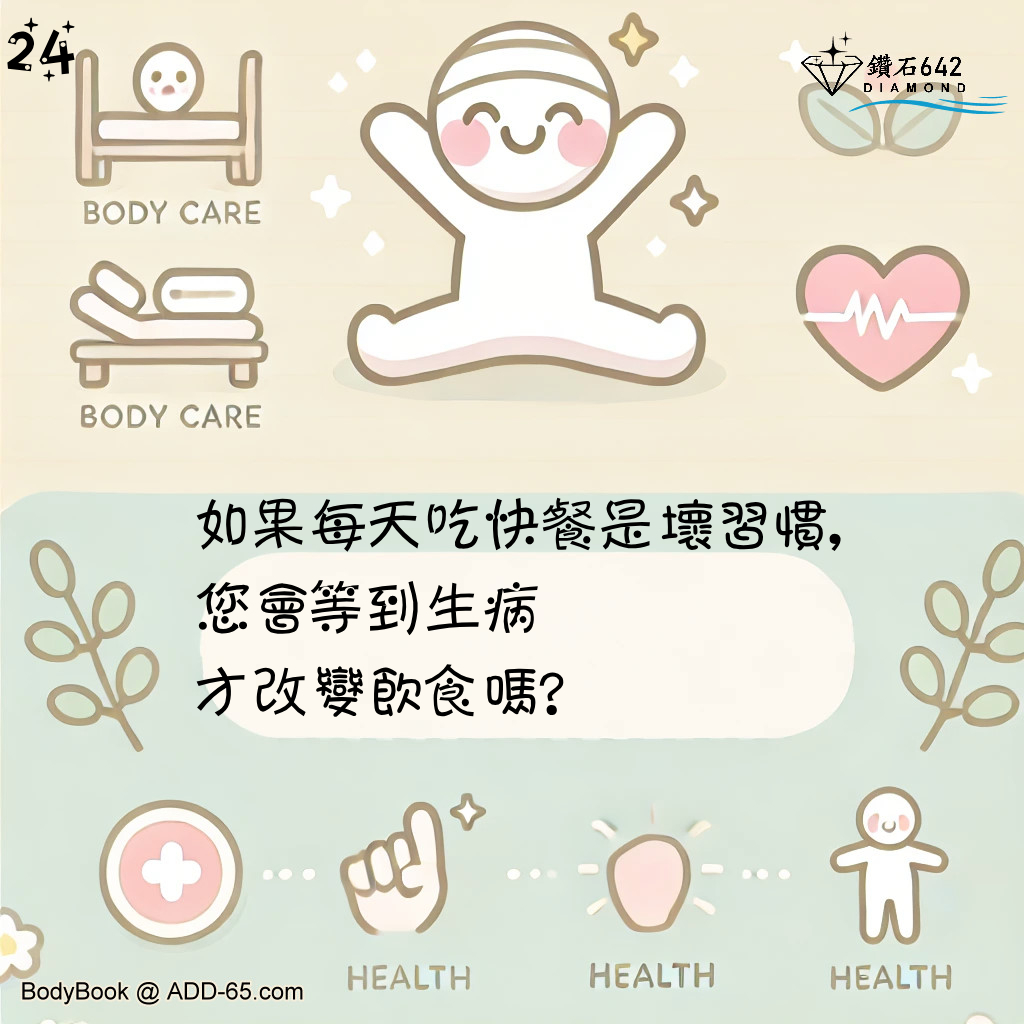 如果每天吃快餐是壞習慣，您會等到生病才改變飲食嗎？