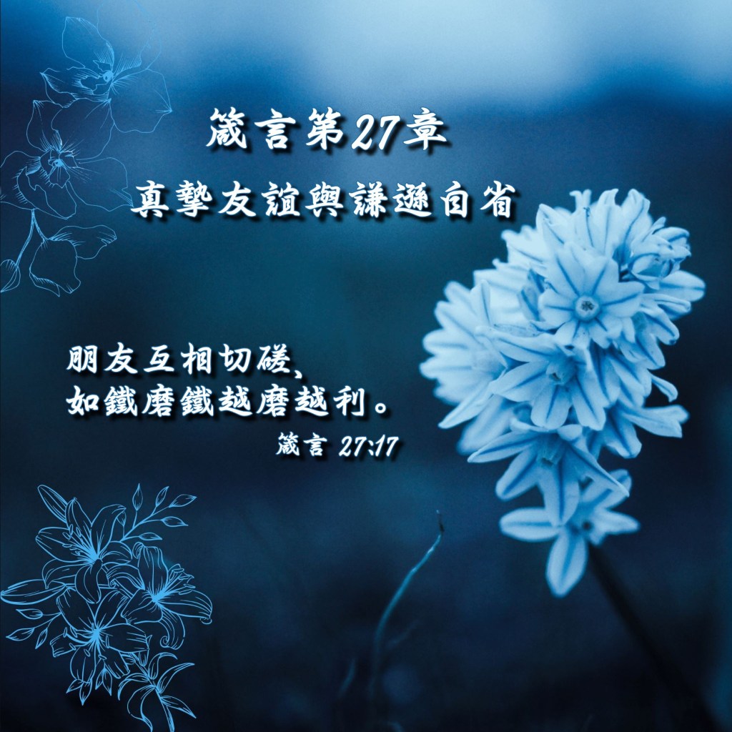 箴言第27章導讀 – 真摯友誼與謙遜自省