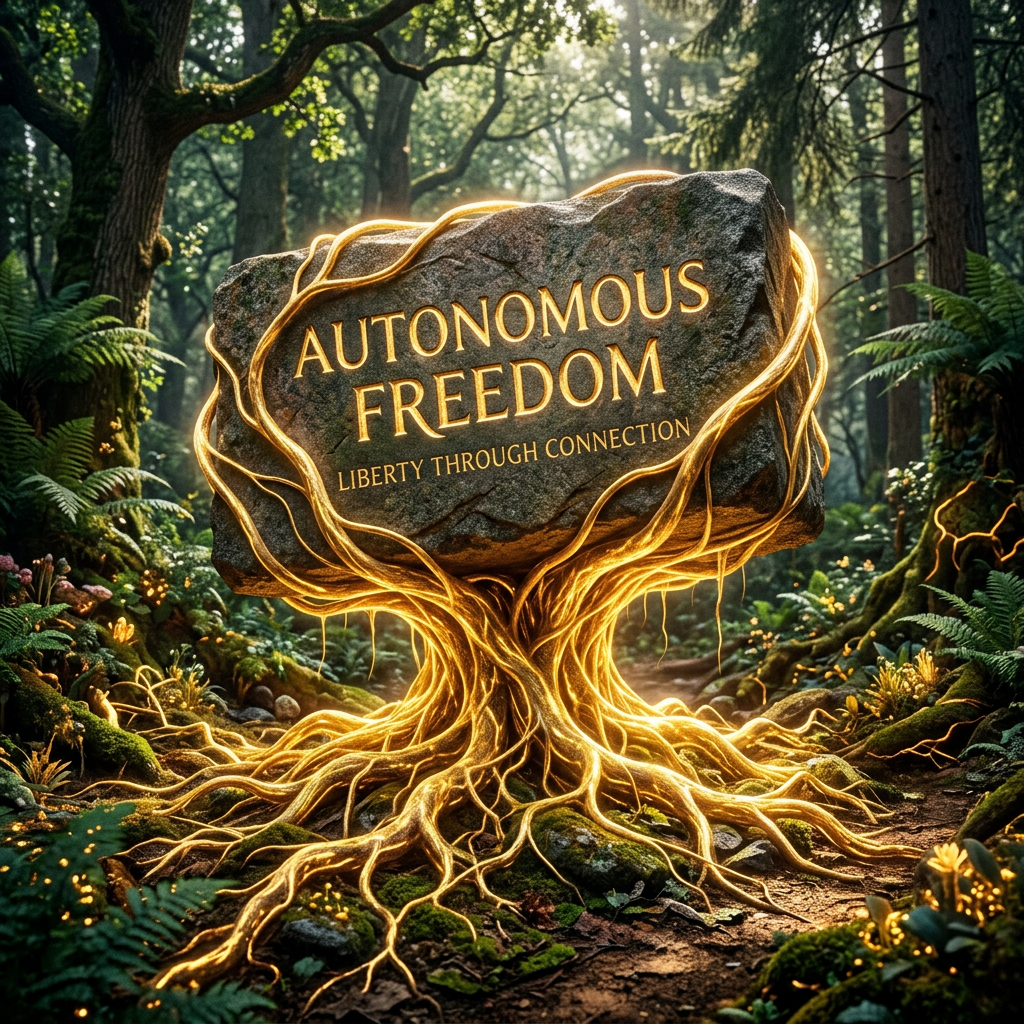 Golden root network lifting Autonomous Freedom stone