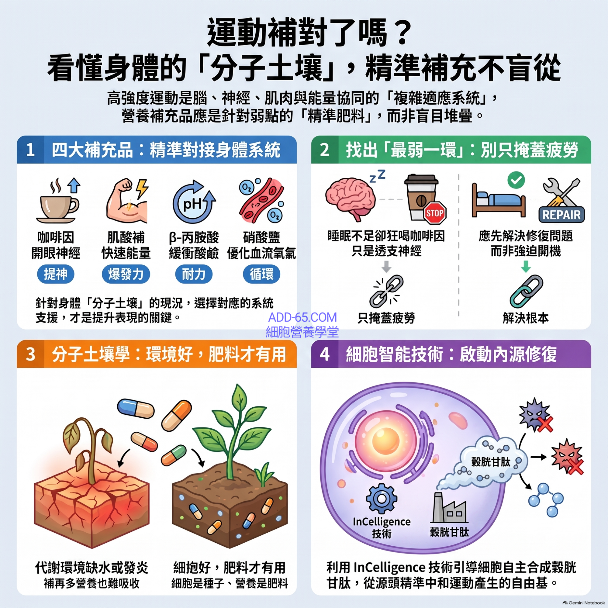 【細胞營養學堂】運動補充品迷思、複雜適應系統與分子土壤調校