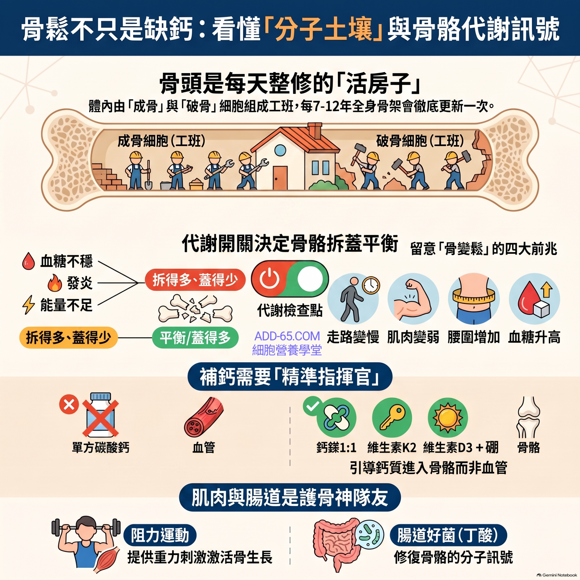 【細胞營養學堂】骨頭變鬆以前，生活早有訊號