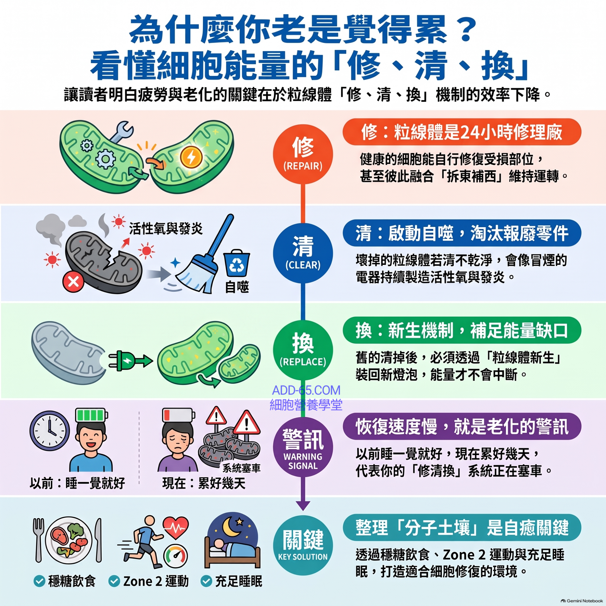 【細胞營養學堂】容易疲倦與恢復慢