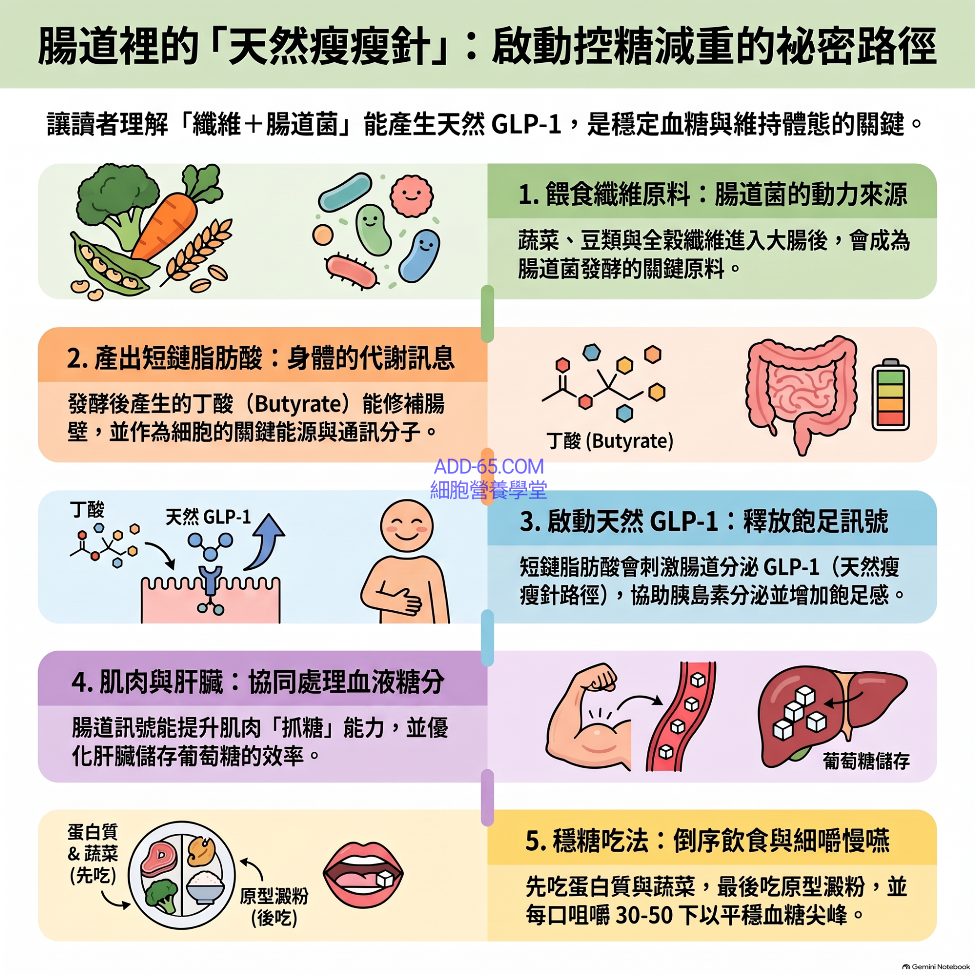 【細胞營養學堂】腸道菌啟動天然「瘦瘦針」路徑與血糖分子土壤重整