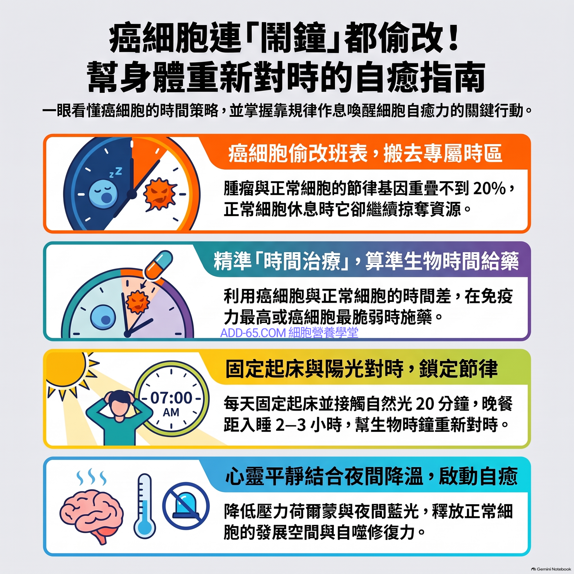 【細胞營養學堂】癌細胞連「鬧鐘」都會自己改