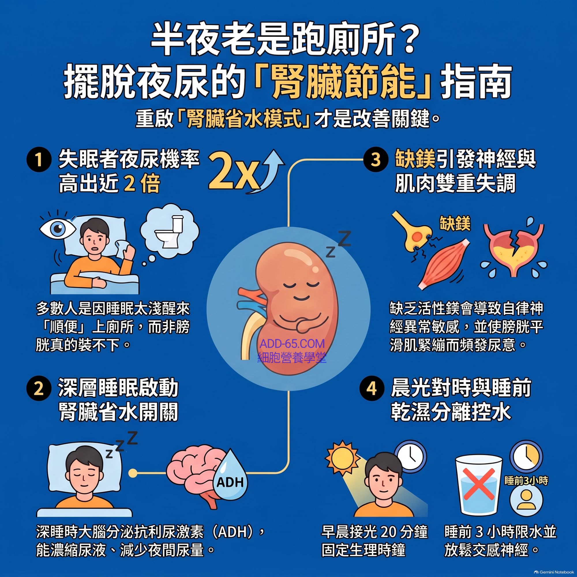 【細胞營養學堂】半夜老是跑廁所？